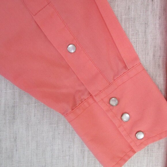 Shelpers Women's‎ Salmon pink long sleeve button down shirt, Size XL - Picture 8 of 9